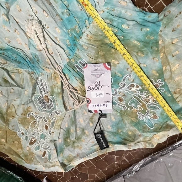 NWT  small boho shirt light green by sacred thread lightweight trending - Picture 2 of 13